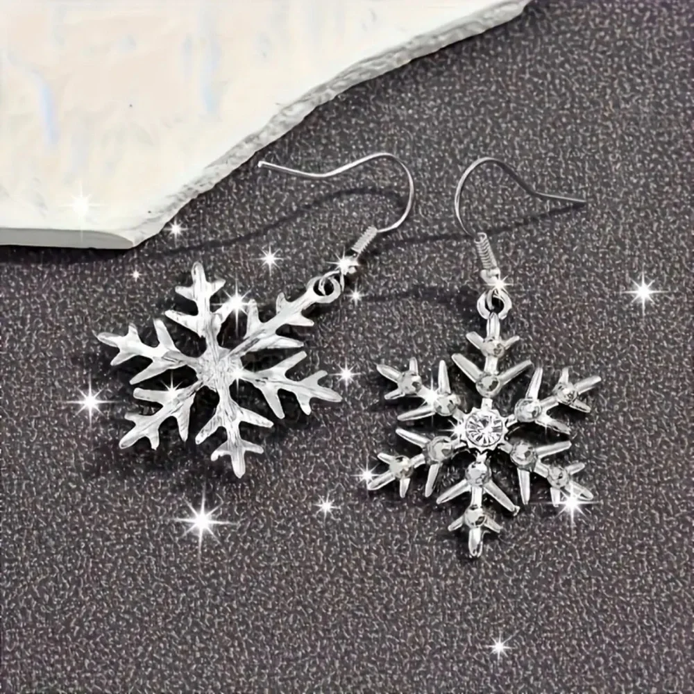 Silver Snowflake Earrings